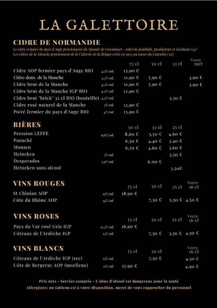 La Galettoire - Menu Image 2
